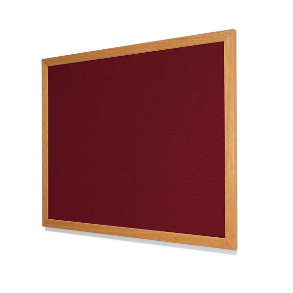 Guilford of Maine FR701 Claret Accent Cork Board with Red Oak Frame